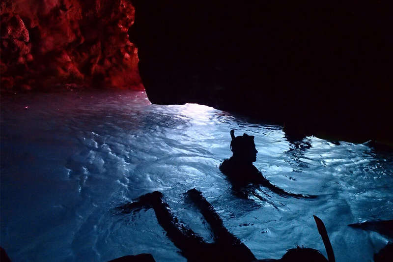 Blue cave snorkeling